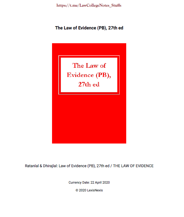 Law of Evidence
